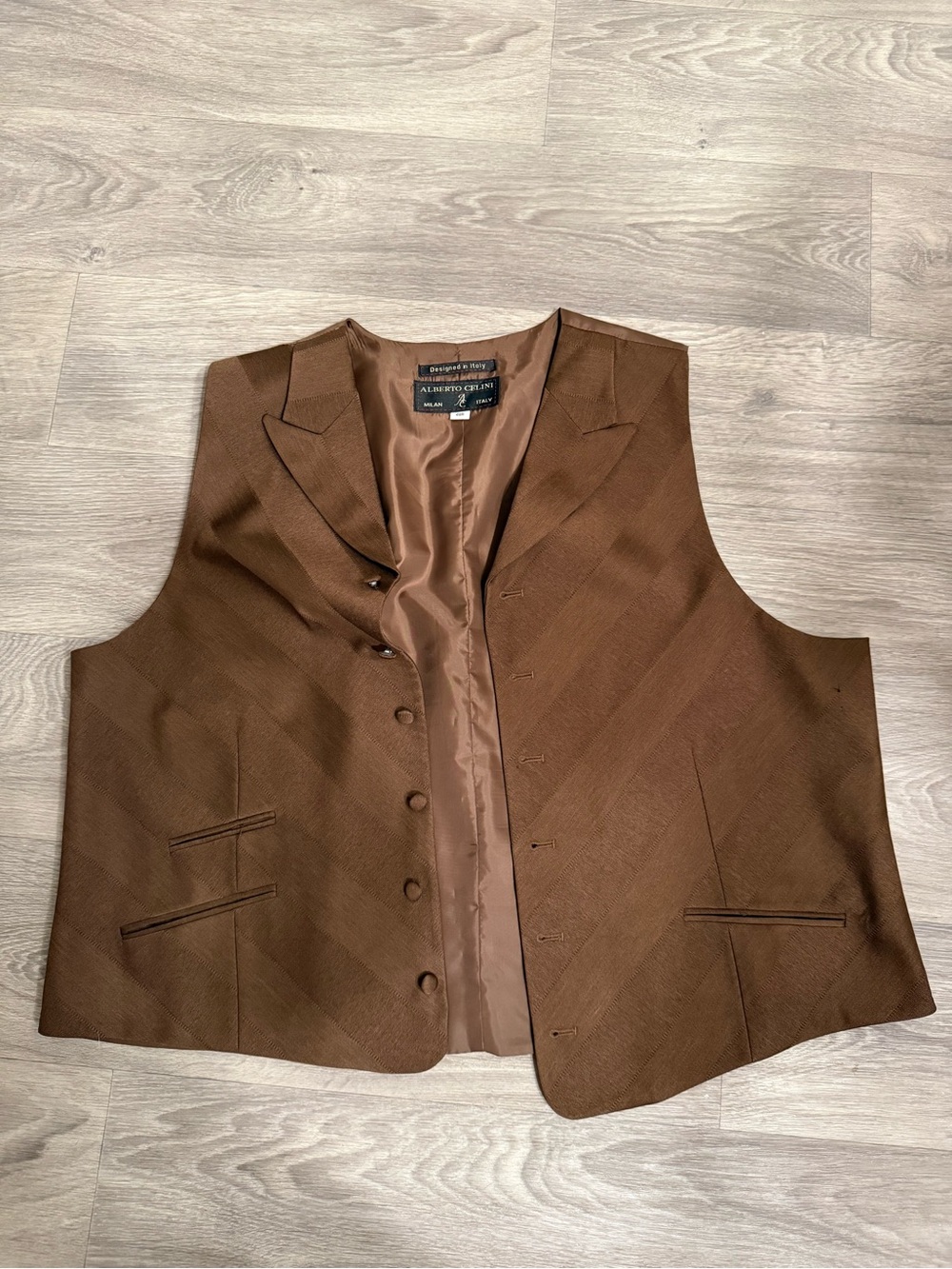 Adrienne Vittadini Brown Men's Dress Vest